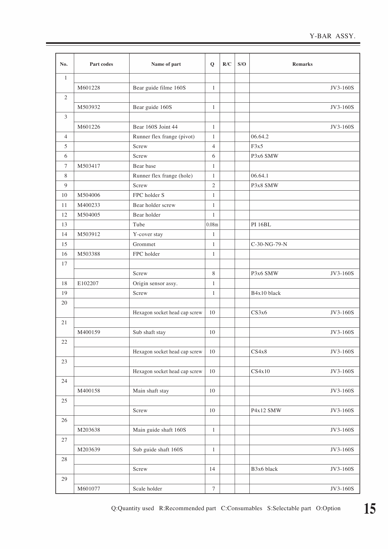 MIMAKI JV3 160S MECHANICAL DRAWING Parts Manual-2